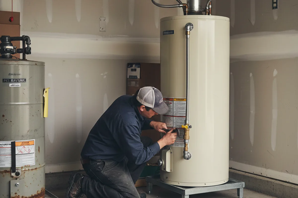Water heater and shutoff valve replacement in Summit Station